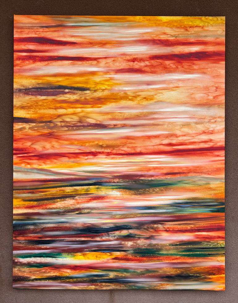 Original Abstract Landscape Painting by Khrystyna Kozyuk