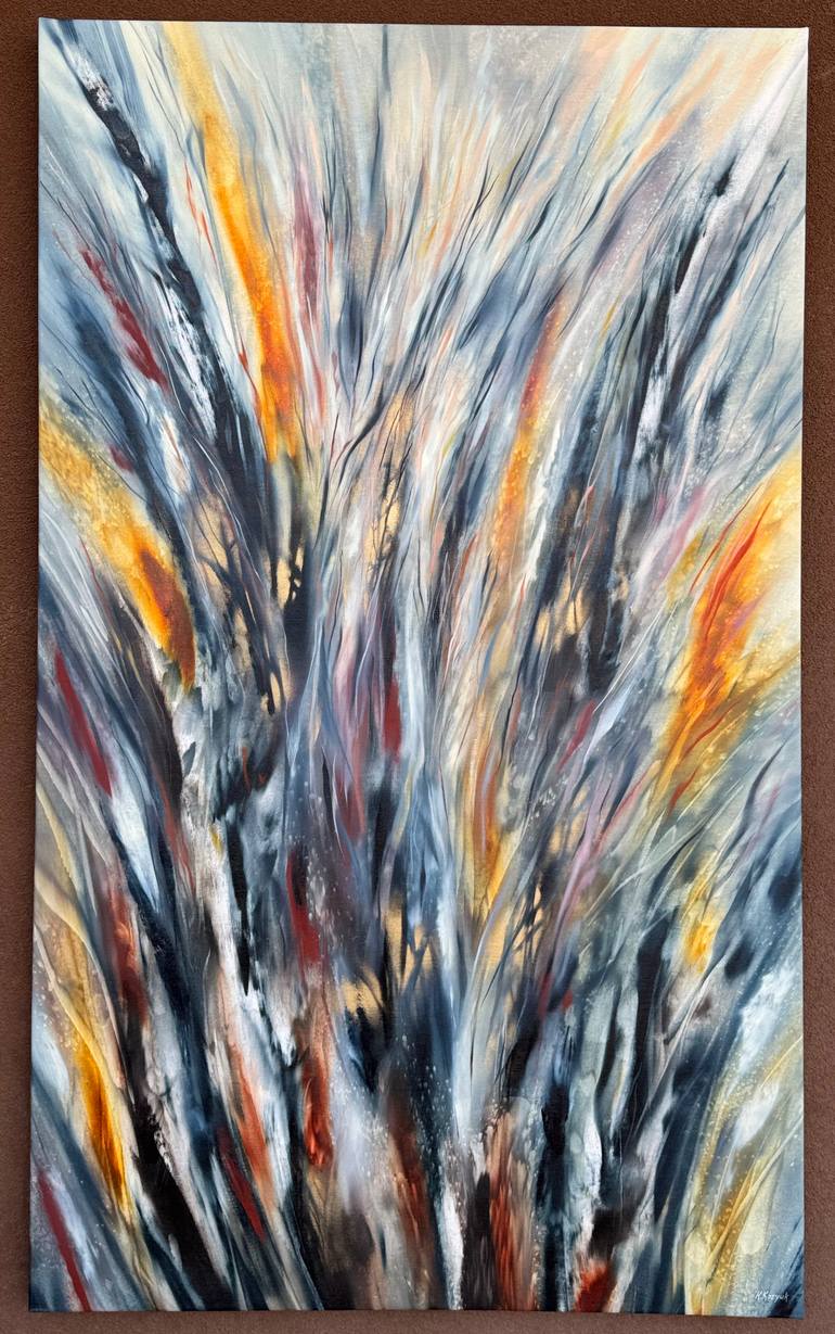 Original Abstract Landscape Painting by Khrystyna Kozyuk