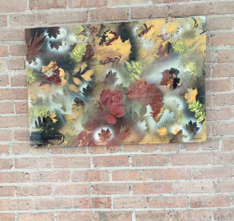 Original Abstract Floral Painting by Khrystyna Kozyuk