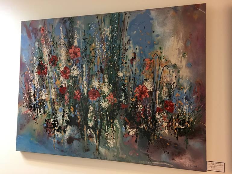 Original Abstract Floral Painting by Khrystyna Kozyuk