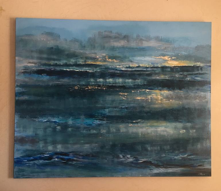Original Abstract Seascape Painting by Khrystyna Kozyuk