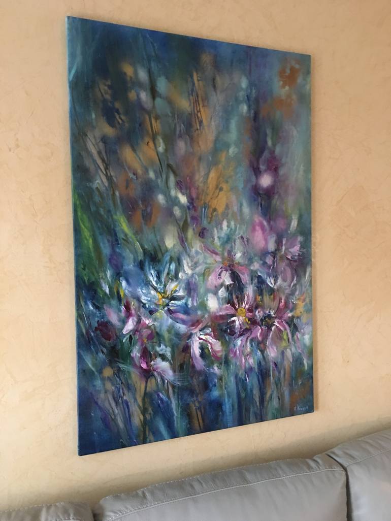 Original Abstract Floral Painting by Khrystyna Kozyuk