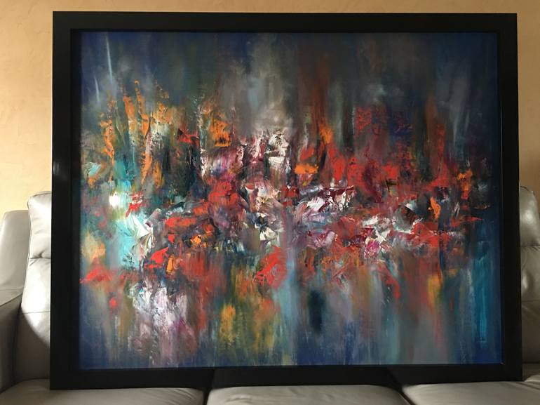 Original Abstract Floral Painting by Khrystyna Kozyuk