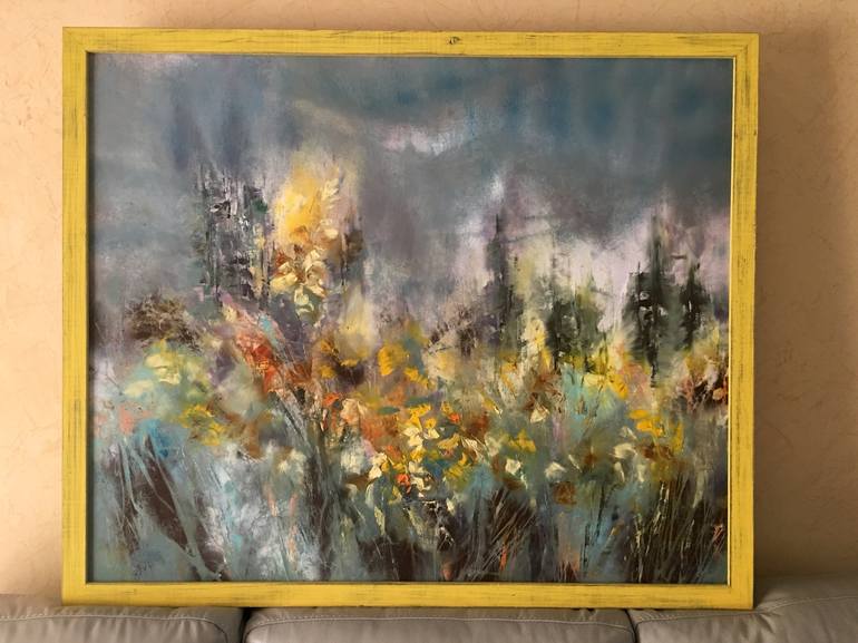 Original Abstract Floral Painting by Khrystyna Kozyuk