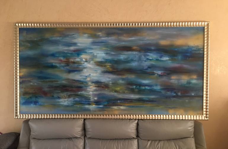 Original Abstract Seascape Painting by Khrystyna Kozyuk