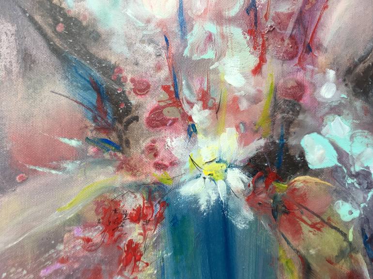 Original Abstract Floral Painting by Khrystyna Kozyuk