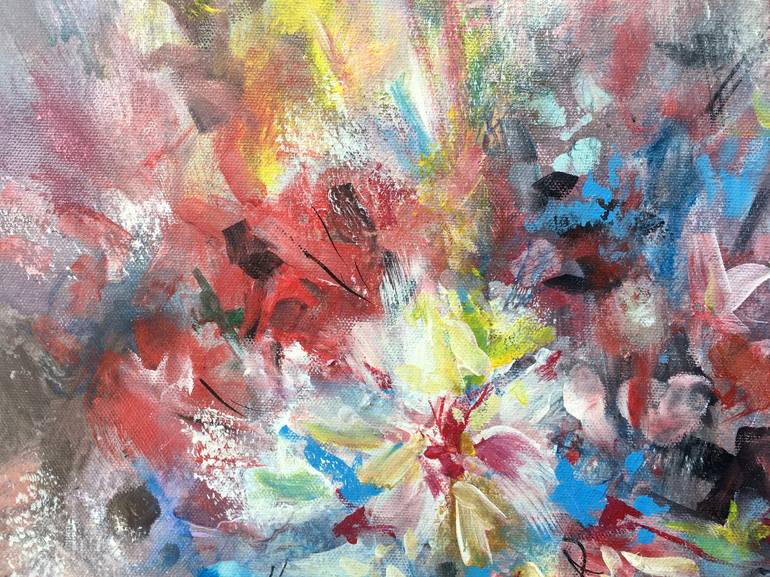 Original Abstract Floral Painting by Khrystyna Kozyuk