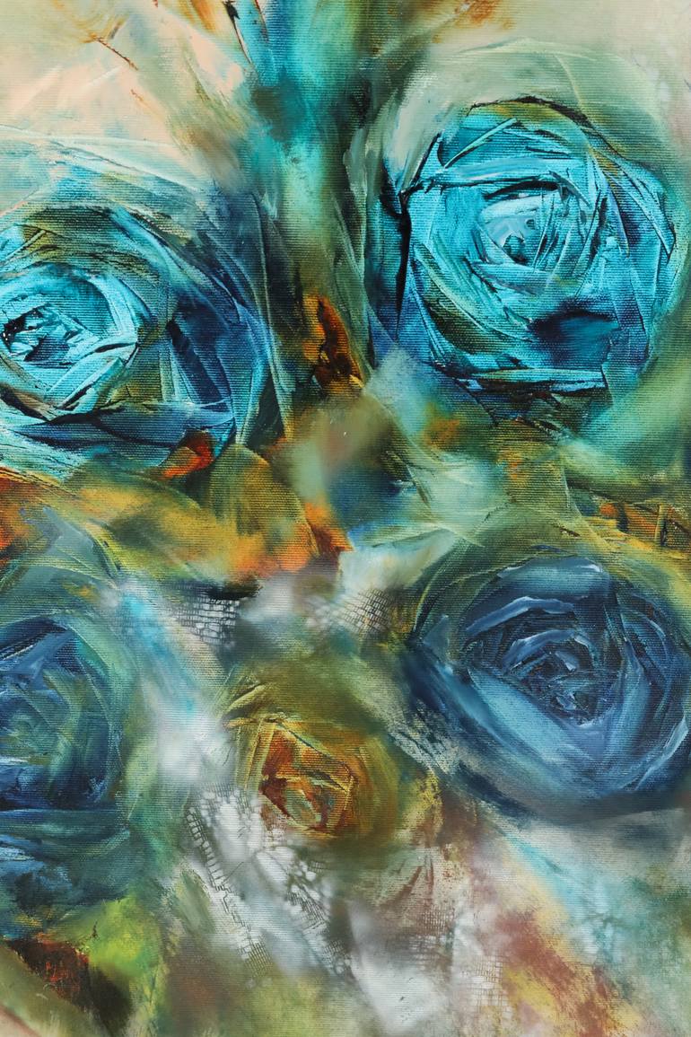 Original Modernism Floral Painting by Khrystyna Kozyuk