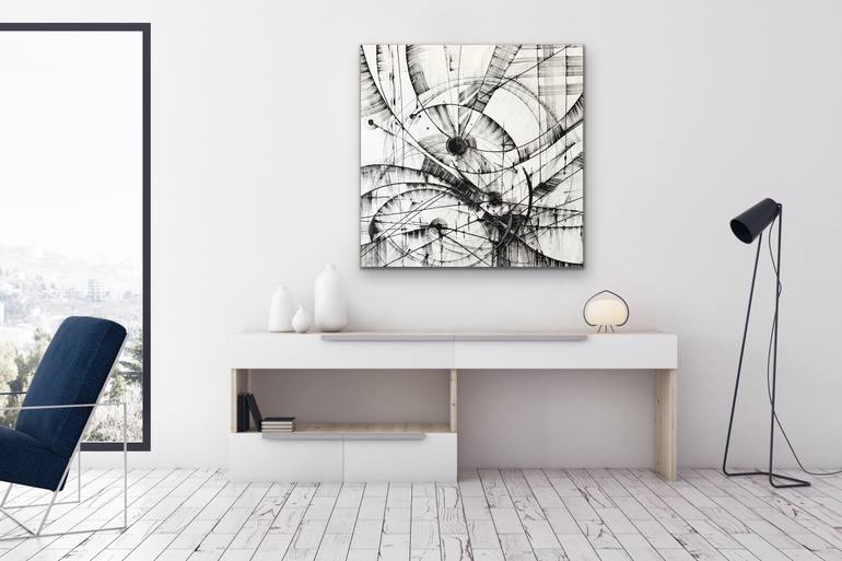 Original Minimalism Abstract Painting by Khrystyna Kozyuk