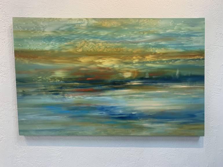 Original Abstract Seascape Painting by Khrystyna Kozyuk