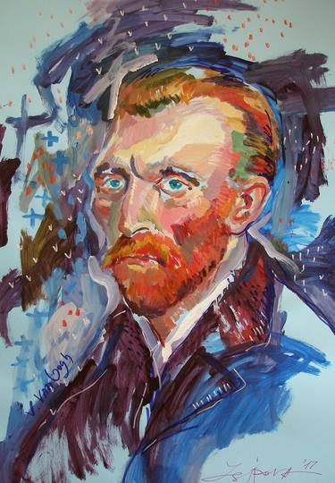 Vincent van Gogh on blue thumb