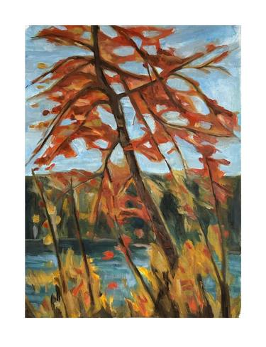 2024-02 Red Maple - Pierorazio Painting thumb