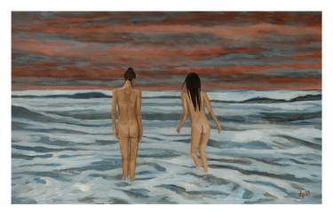 Original Impressionism Nude Paintings by D Pierorazio