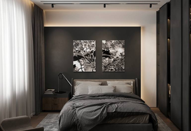 Original Abstract Garden Mixed Media by Vladas Orzekauskas