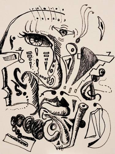 Original Surrealism Portrait Drawings by Samuel Gillis