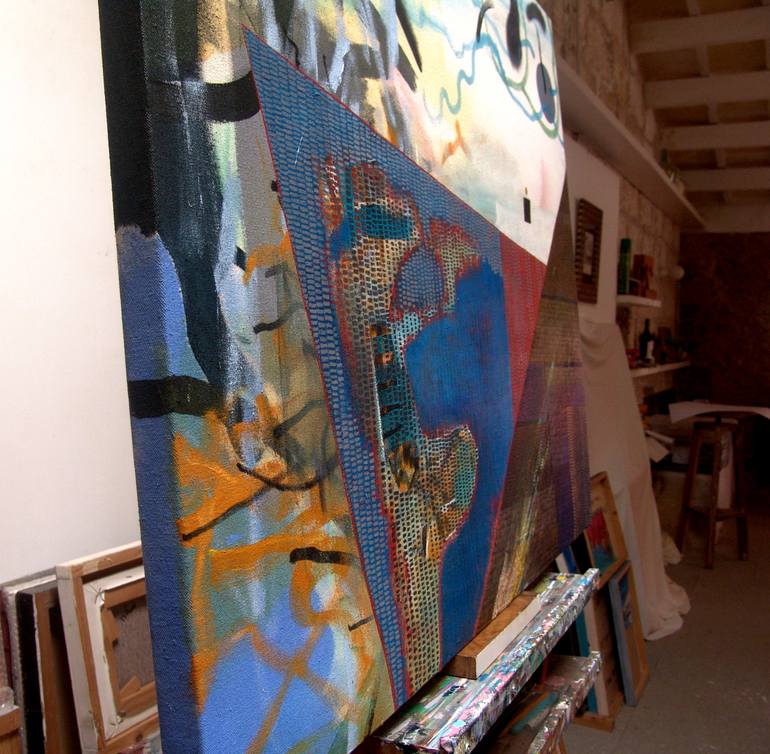 Original Art Deco Abstract Painting by Carles Moll