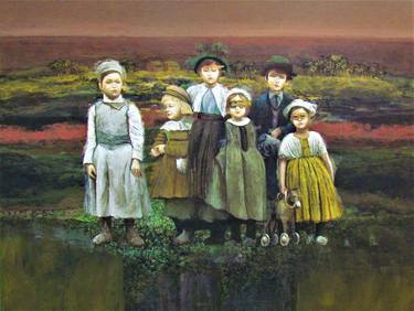 Original Figurative Children Paintings by rodrigo piedrahita