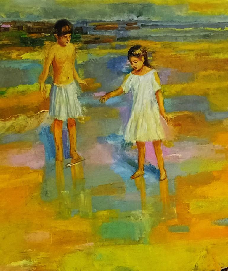 Original Figurative Children Painting by rodrigo piedrahita