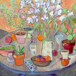 Expressionist Still Life Garden Table by James Hartman
