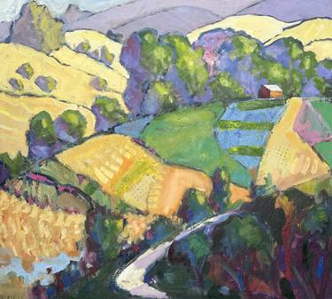 Expressionist Landscape Oil on Canvas Hartman thumb