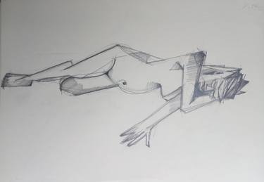 Original Figurative Nude Drawings by Ron Moll