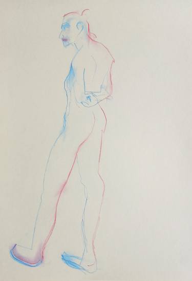Original Figurative Nude Drawing by Ron  Moll