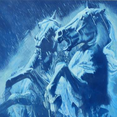 Original Figurative Horse Paintings by Sylvie Bayard