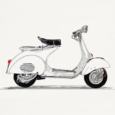 Original Motorcycle Drawings by Abdulaziz Sahin