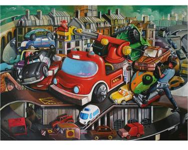 Print of Surrealism Transportation Paintings by iskias Pannier Fraino