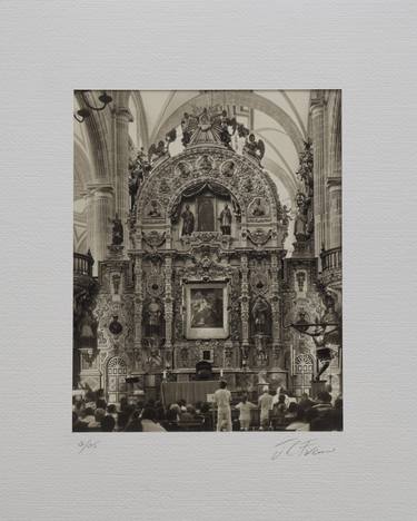 faithful in Mexico's Cathedral - Platinum/Palladuim print thumb