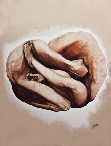 Print of Figurative Love Paintings by Carlos Romano