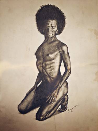 Original Figurative Nude Drawings by Carlos Romano