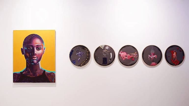 Original Portraiture People Painting by Nina Pery