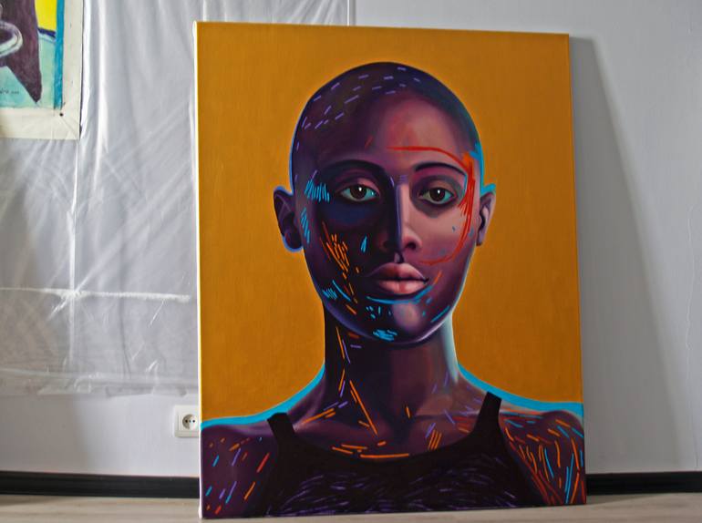 Original Portraiture People Painting by Nina Pery