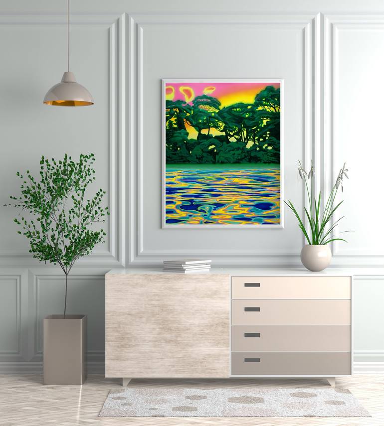 Original Abstract Expressionism Landscape Painting by Nina Pery