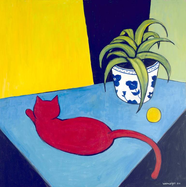 Still Life With Red Cat