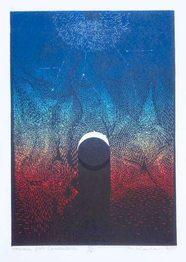 Original Abstract Expressionism Men Printmaking by Dariusz Kaca