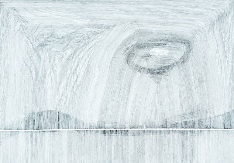 Original Abstract Drawing by Dariusz Kaca | Abstract Art on Paper | Across the Border