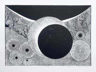 Original Fine Art Outer Space Printmaking by Dariusz Kaca