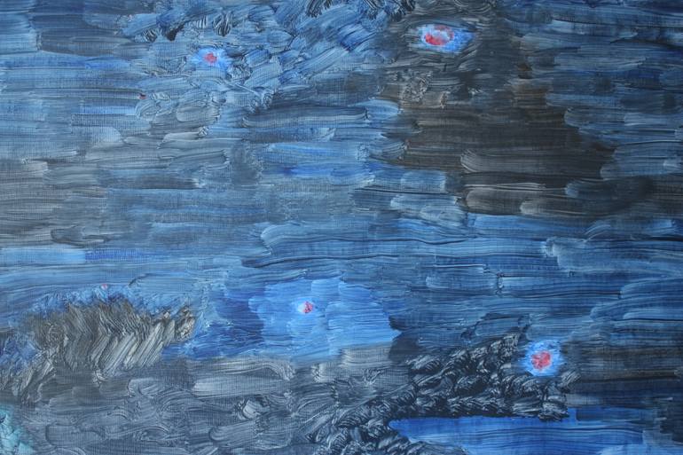 Original Abstract Outer Space Painting by Joseph Shalabi