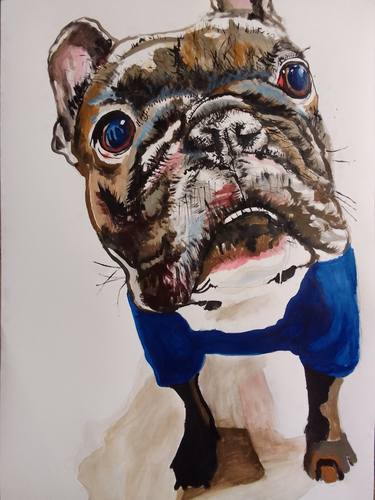 Original Modern Dogs Paintings by Soso Kumsiashvili