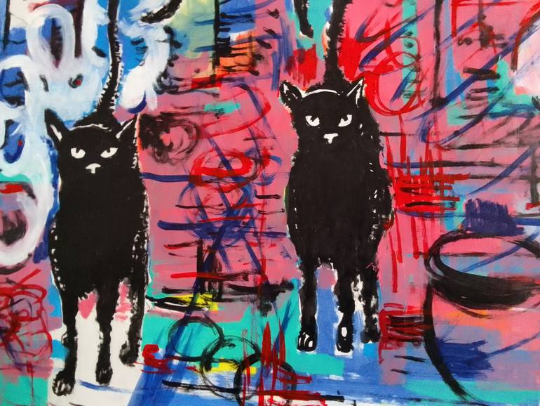 Original Abstract Animal Painting by Soso Kumsiashvili