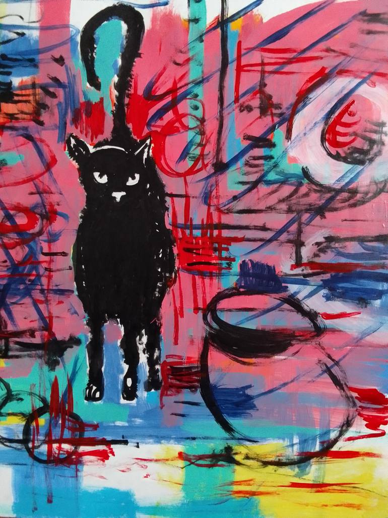 Original Abstract Animal Painting by Soso Kumsiashvili