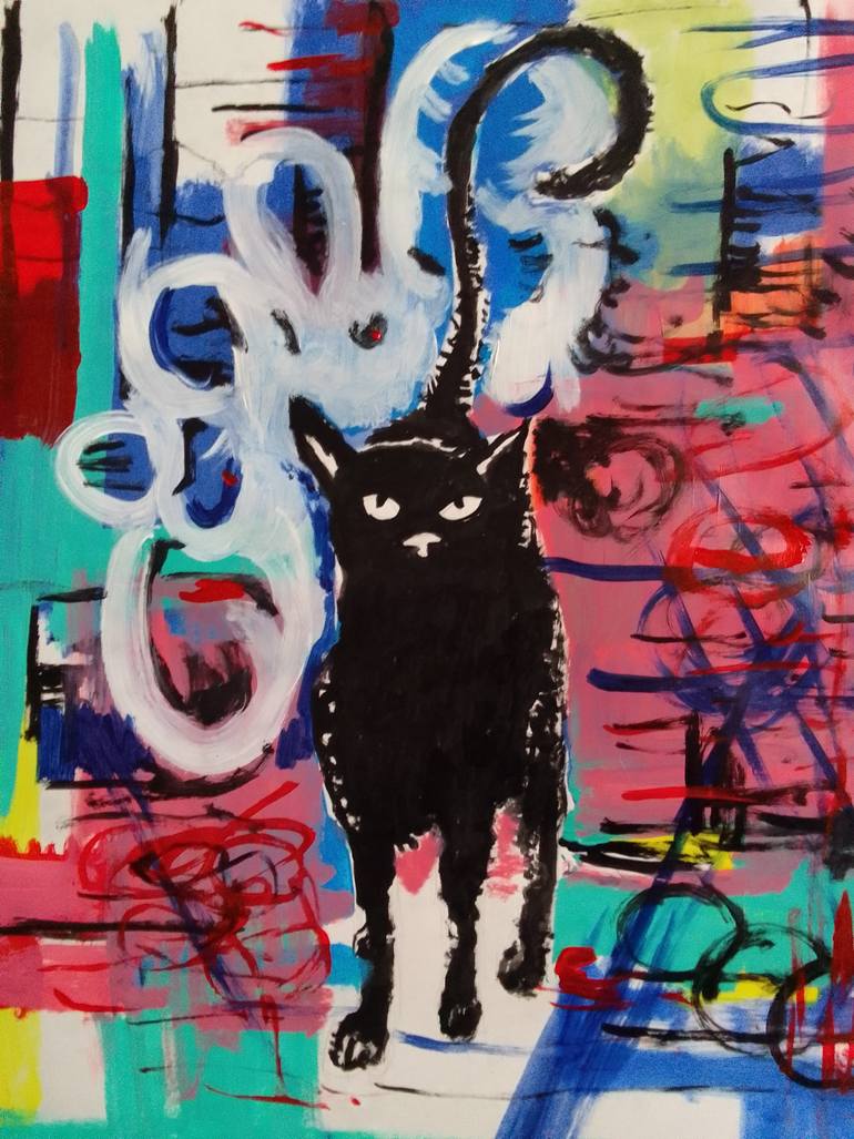 Original Abstract Animal Painting by Soso Kumsiashvili