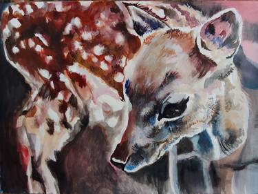 Original Expressionism Animal Paintings by Soso Kumsiashvili