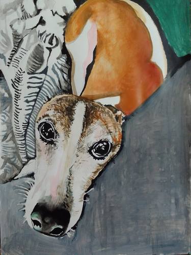 Original Contemporary Animal Paintings by Soso Kumsiashvili