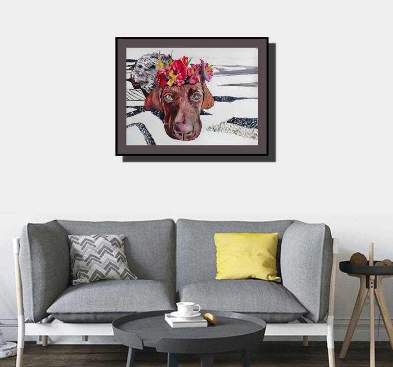 Original Contemporary Animal Painting by Soso Kumsiashvili