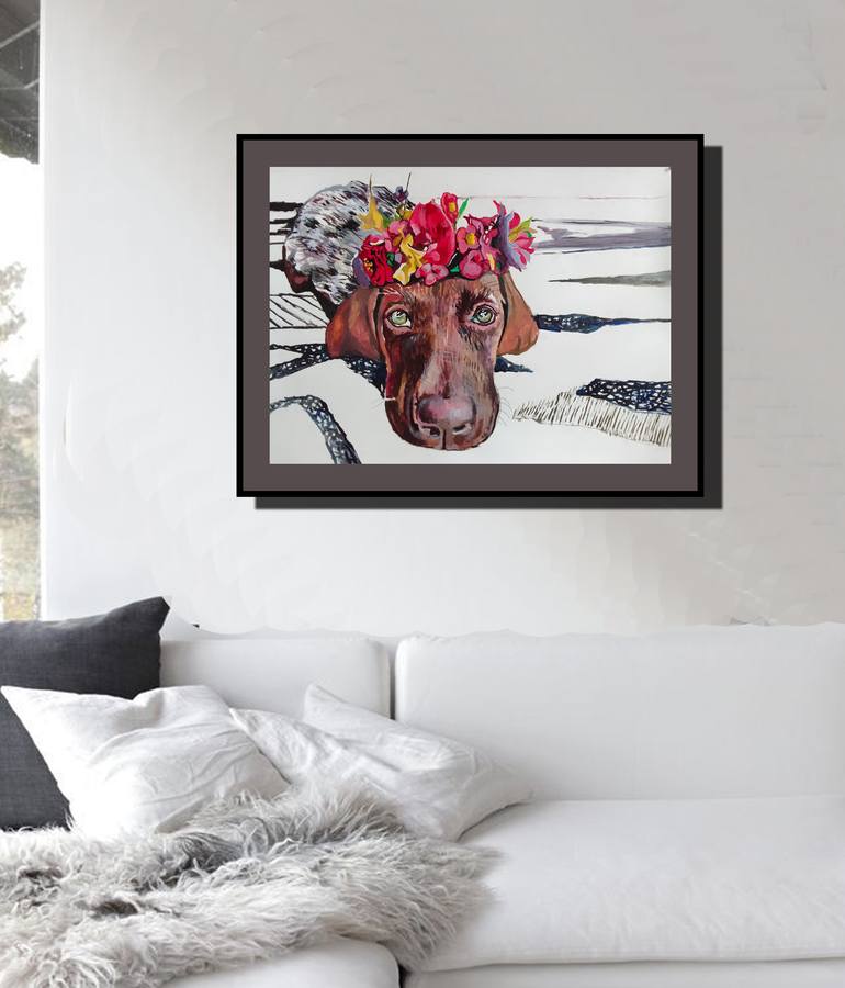Original Contemporary Animal Painting by Soso Kumsiashvili