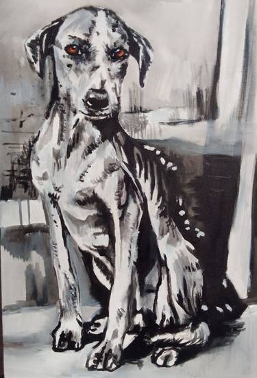 Original Black & White Animal Paintings by Soso Kumsiashvili