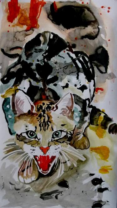 Print of Fine Art Animal Paintings by Soso Kumsiashvili